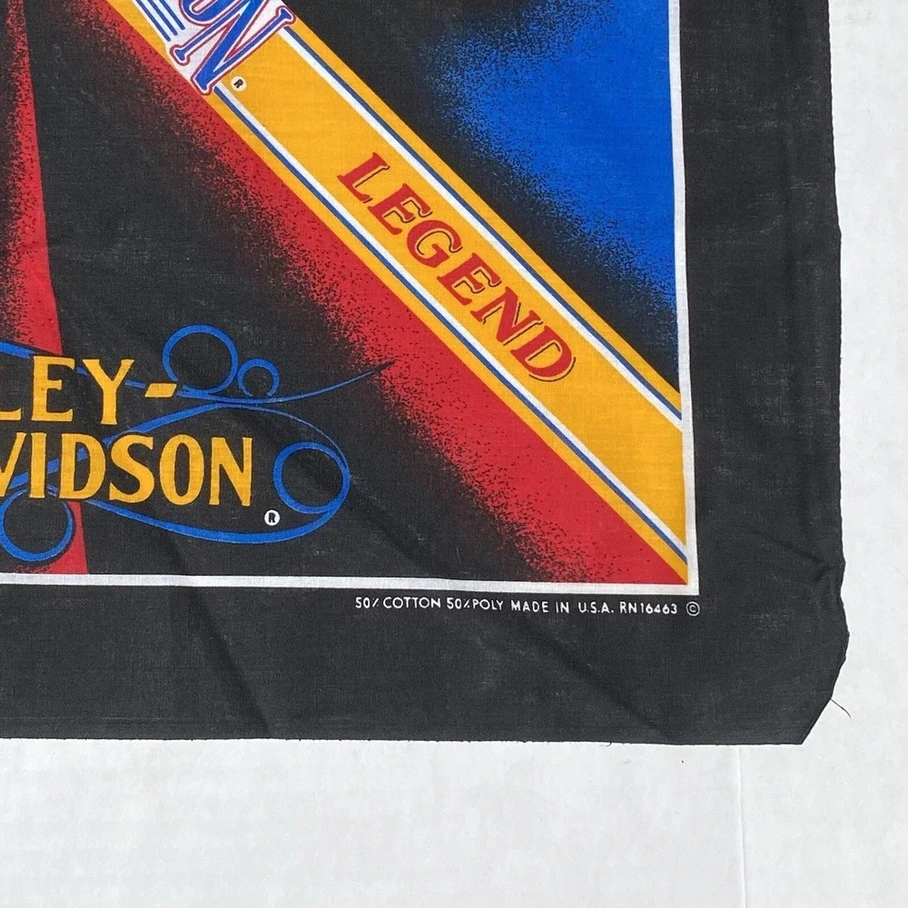 New VTG Harley Davidson Scarf Bandanna Eagle Flag 21